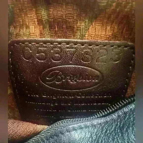 Vintage Brighton brown leather hobo bag with silver hardware great condition - Picture 7 of 11